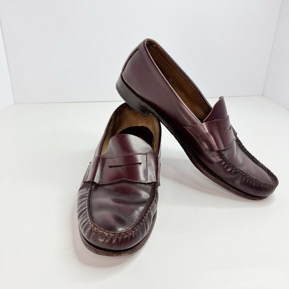 LANDS\' END Men\'s Brown or Cordovan Leather Penny Loafers Size 11 M main image 6
